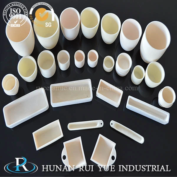 High Temperature Insulated Big Size Ceramic Corundum Sagger Alumina Boat Crucible