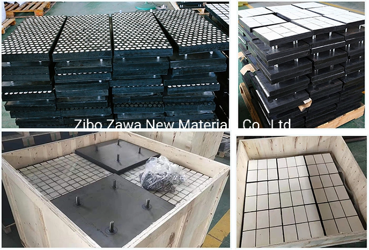 Rubber Steel Backed Ceramic 92 Al2O3 Plates for Chute with Excellent Wear and Impact Resistance