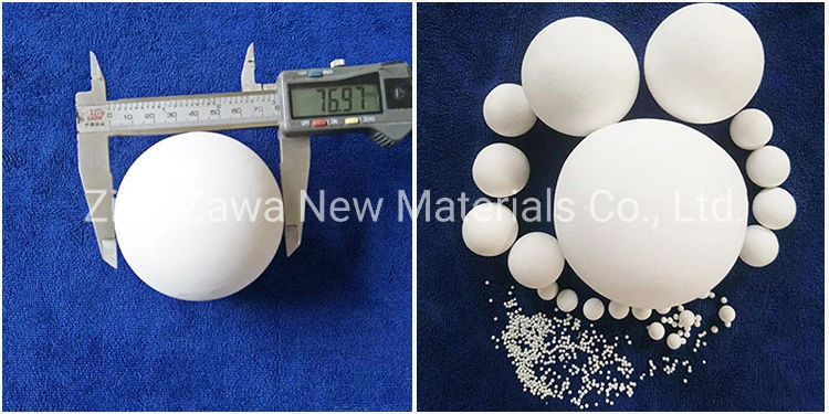 Zawa Produces Ceramic Ball Inert Alumina Ceramic Ball for High Temperature and High Pressure Tower Packing 25mm