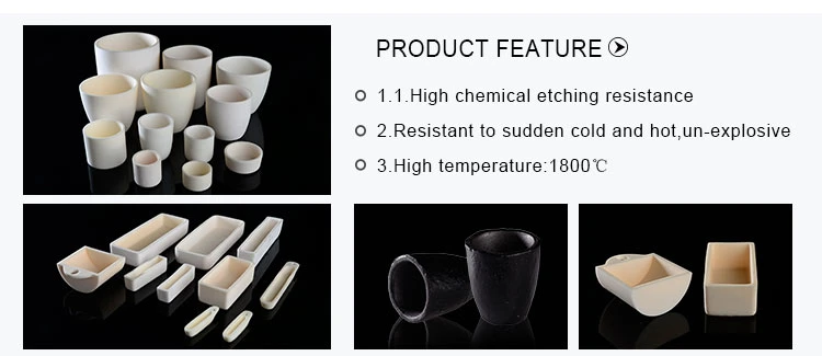 99 Al2O3 Alumina Industrial Ceramic Crucible Sagger for Melting Iridium