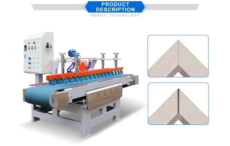 Hoyun 45 Degree Straight Line Sintered Stone Tile Porcelain Quartz Stone Edging Grinding Chamfering Machine