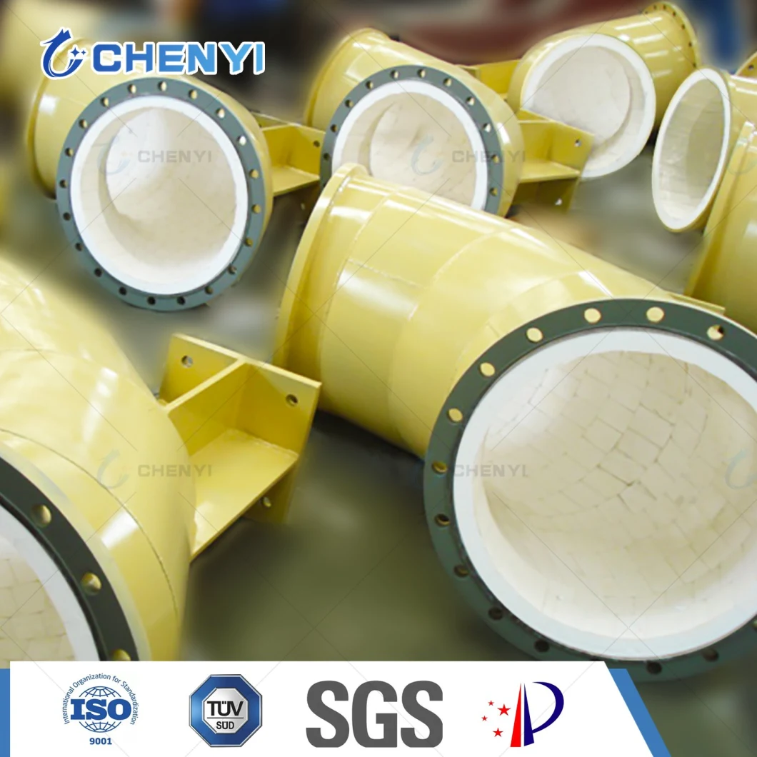 Cyclone Separator Lined by Sisic Alumina Ceramic Wear Resistant Cyclone Separator Lining Ceramic Cyclone Separator