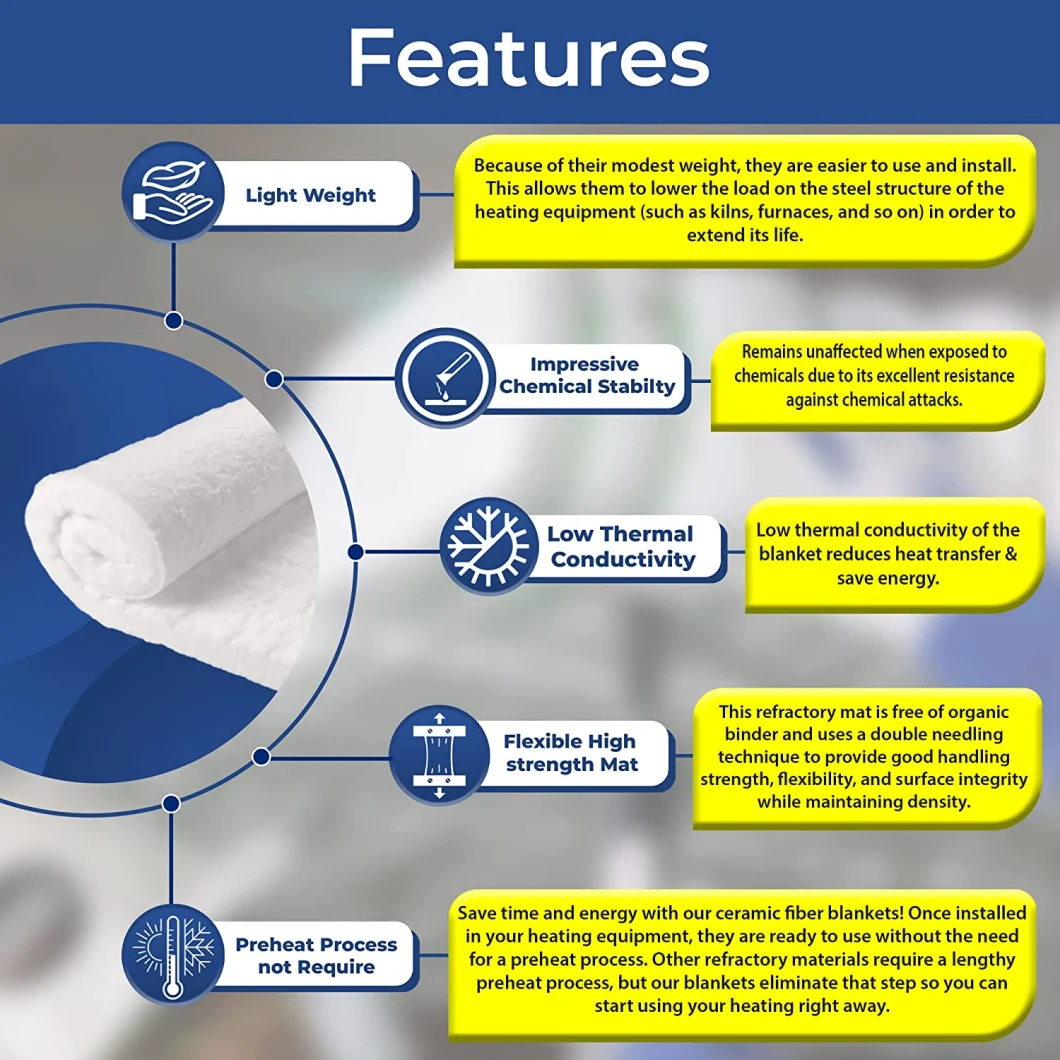 Fire-Resistant Paper Ceramic Fiber High Temperature Insulation for Instruments Furnace Pad Material Ceramic Fiber