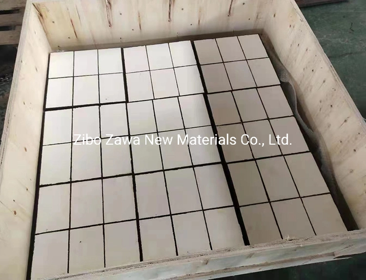 Rubber Steel Backed Ceramic 92 Al2O3 Plates for Chute with Excellent Wear and Impact Resistance